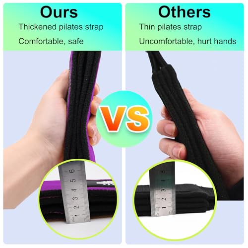 Thick Long Pilates Straps Double Loop D-Ring Non-Slip for Reformer - view 3