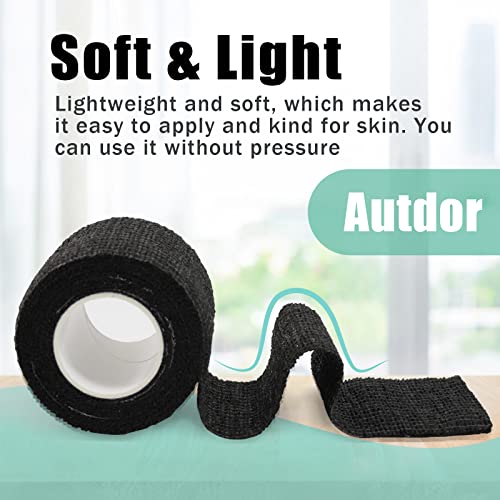 Tattoo Grip Cover Wrap - 24Pcs 2" x 5 Yards Disposable Cohesive Tattoo Grip Tape Wrap Black Elastic Bandage Rolls Self-Adherent Tape for Tattoo Machine Grip Tube, Sports Tape - view 4