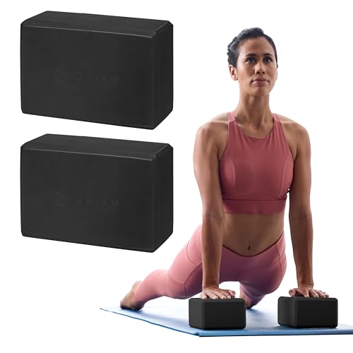 Yoga Block - Supportive Latex-Free Eva Foam - Soft Non-Slip Surface with Beveled Edges for Yoga, Pilates, Meditation