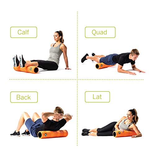 PERFORMANCE THERAPY GRID Patented Multi-Density Foam Massage Roller Exercise Deep Tissue Muscle Recovery - Relieves Muscle Pain & Tightness, Improves Mobility & Circulation (26"), Orange - view 5