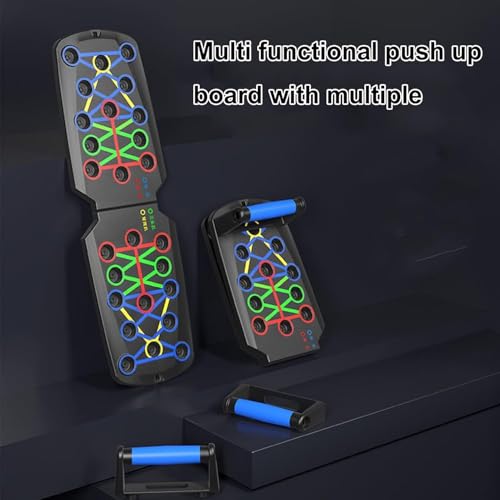 Push Up Board for Men - 15-in-1 Foldable Pushup Board with Push Up Bar, Handles & Bands, Portable Home Gym & Workout Equipment for Chest Exercise, for Teen Boys 16-18 & Gym Lovers - view 5