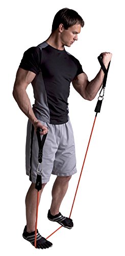 Resistance Training Power Tube, Natural Rubber Exercise Band for Strength Training, Stretching, Yoga, Pilates & Full Body Workouts, Carabiner Loop Design - view 4