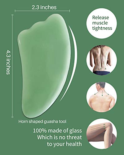 4 Pcs Gua Sha Massage Tools for Face and Body, Light Green - view 6