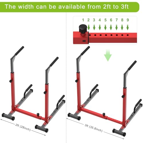 Adjustable Dip Bar Station, Home Gym Dip Stand - view 5