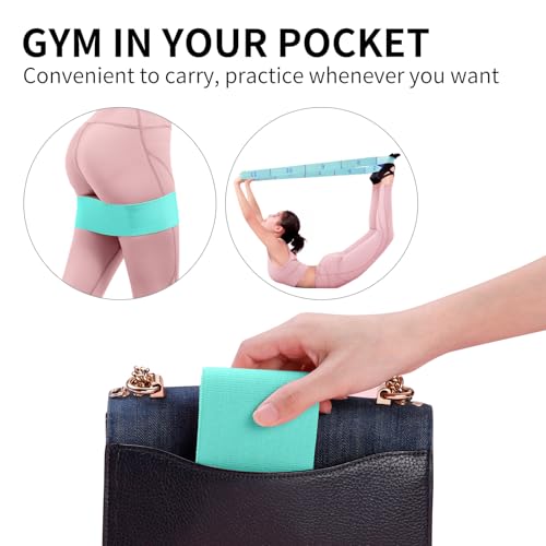 Glute Bands and 11-Loop Stretch Band Set, Fabric Booty Band for Glute Activation, Adjustable Stretching Strap for Yoga, Pilates, Dance, Ballet, Flexibility, Leg Workouts & Home Exercise - view 6