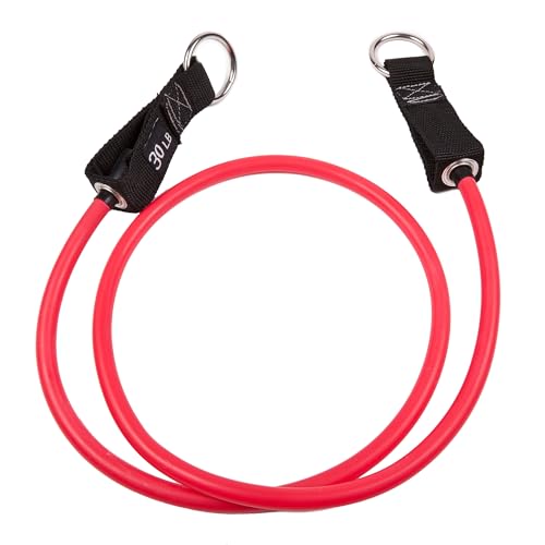 Resistance Training Power Tube, Natural Rubber Exercise Band for Strength Training, Stretching, Yoga, Pilates & Full Body Workouts, Carabiner Loop Design