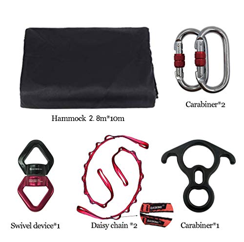 Durable Aerial Silks Starter Kit with 11-Yard Yoga Hammock & Hardware - view 3