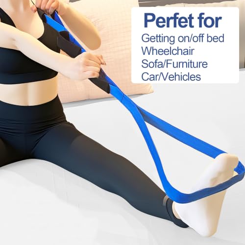 Leg Lifter for After Hip Replacement & Knee Surgery Recovery - Rigid Leg Lifter with Large Foot Loop, Elderly Mobility Aid, Post-Surgery Assist Device, After Surgery Must Haves. (Blue) - view 5