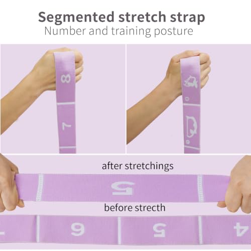 Adjustable Stretch Strap for Kids, 8-Loop Elastic Resistance Band for Children Gymnastics, Ballet Dance, Yoga, Stuff，Pilates & Flexibility Training, Home Exercise Equipment for Girls - view 5