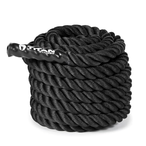 Battle Rope 40ft x 1.5in, Poly Dacron Heavy Rope for Home Gym Conditioning Workouts, Cross-Train, Strength Training Exercises