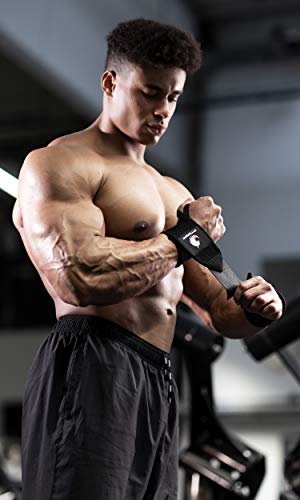 Lifting Straps & Wrist Wraps (Bundle) Superior Support for Weightlifting & Gym Workouts - for Men and Women - view 2