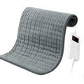 Heating Pad for Muscle Pain Cramps Relief, Portable Electric Heating Pad for Back Shoulder, Mom Birthday Day Gifts 12" x 24" Lead Grey