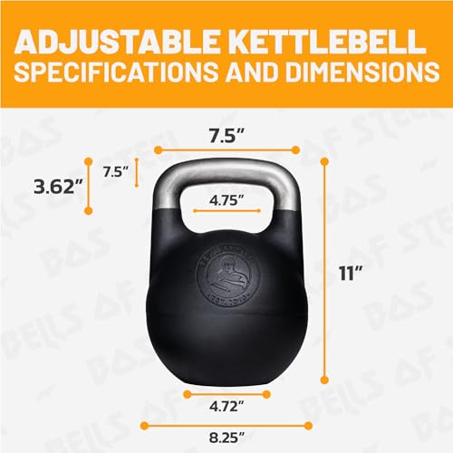 Adjustable Kettlebell Set - Steel Shell 35mm Handle Home - view 5
