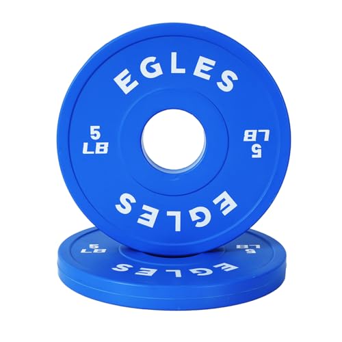 Change Plates Set 1.25LB, 2.5LB, 5LB - Rubber-Coated Weight Plates in Pairs, Olympic Bumper Plates, Color-Coded, IWF Standard, Fit 2-Inch Barbells Strength Training Weight Plates Gym & Fitness