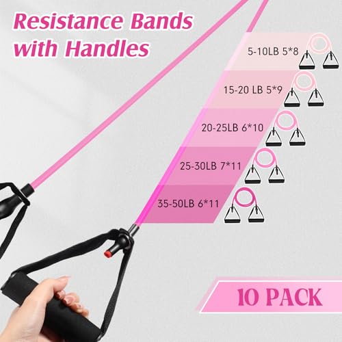 10 Pcs Resistance Bands with Handles - view 2