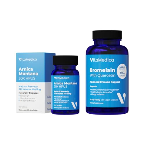 Arnica Montana 30X and Bromelain with Quercetin Bundle | Arnica Montana | Bromelain | Quercetin | Recovery Bundle | Plant Based | Made in USA