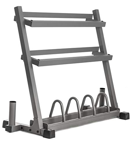 All-In-One Storage Solution, Dumbbells, Weight Plates and Barbells, Gray or Black