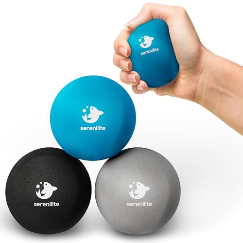 Stress Balls for Adults, Squeeze Ball for Hand Therapy, Stress Ball, Hand Exercisers for Therapy & Grip Strengthening, Physical Therapy Balls, Hand Grip Strengthener.