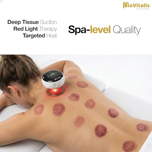 Cupping Set | 2 Pack Cupping Device | Cupping Machine with Red Light Therapy | Cupper with 12 Adjustable Suction & Heat levels, One-Touch Control Cupper | Cupping Kit | Automatic Cupper | Gua Sha - view 5