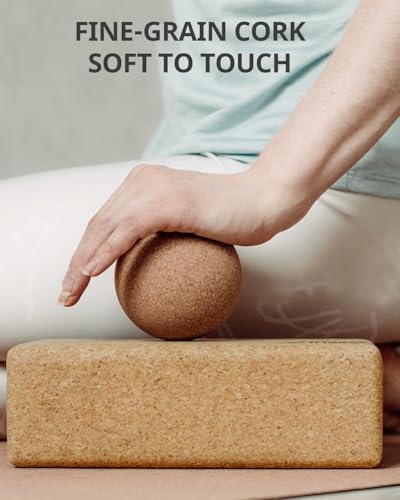 Cork Yoga Blocks 2 Pack,Support for Yoga, Pilates, Stretching - view 5