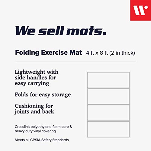 Folding Exercise Mat - 2" Thick X-Large 4x8' - view 2