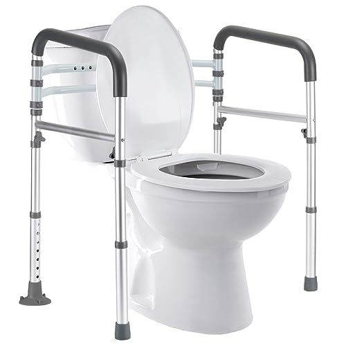 Toilet Safety Rails, 350 lbs, Adjustable Height & Width