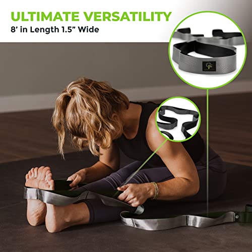 Physical Therapy Yoga Stretch Strap with 12 Loops, 1.5 Inch Wide, 8 Ft Long - view 5