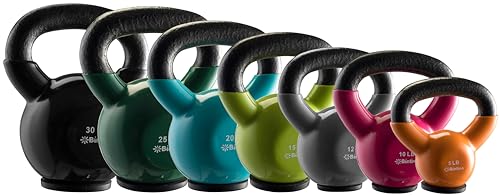 Kettlebell Sets Professional Grade - Strength Training Kettlebells for Home Workout - Cast Iron Kettle Bell Weight Sets for Men & Women with Special Protective Bottom