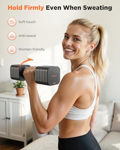 DB3 5-in-1 Adjustable Dumbbell Set, 6LB/10LB Pair Adjustable Weights for Women at Home, Dual Locking Stable Hand Weights with TPU Soft Handle, Home Gym, Rehab, Pilates, Yoga, Strength Training - view 6