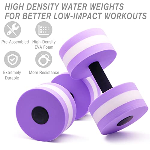 5 Pieces Water Aerobics Set, Aquatic Exercise Set Pool Fitness Equipment with Foam Dumbbell, Swim Kickboard, Pull Buoy, Aquatic Swim Belt for Water Workout - view 5