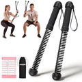 Weighted Ropeless Battle Ropes – Cordless Battle Ropes, Portable & Quiet Home Gym Workout Equipment | Low-Impact HIIT & Strength Training for Men & Women | Includes Workout Poster-Black