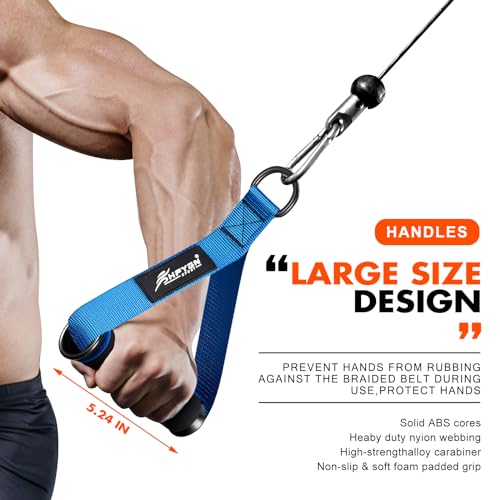 Exercise Handle, Replacement Fitness Equipment for Pilates, Yoga, Strength Trainer, Pull Down Home Gym Red, Grey, Blue Working Out Handle - view 5
