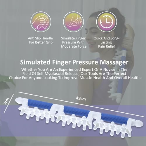 Fascia Massage Tool Large Myofascial Release Blaster Tools for Tighten Skin Lymphatic Drainage Trigger Point Deep Tissue Shoulder, Back，Psoas,Thighs, Butt & Full Body (Blue) - view 3