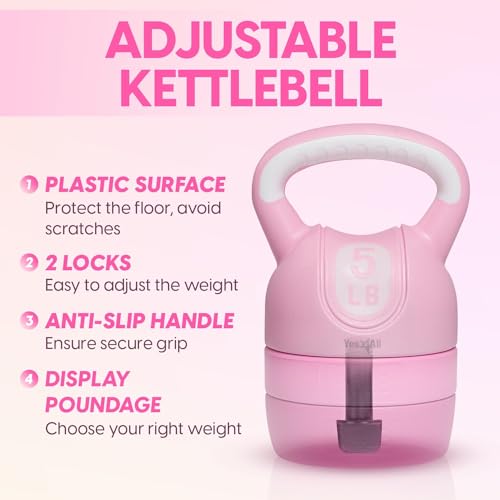 Adjustable Kettlebell for Strength Training, 12 LB Options - view 3