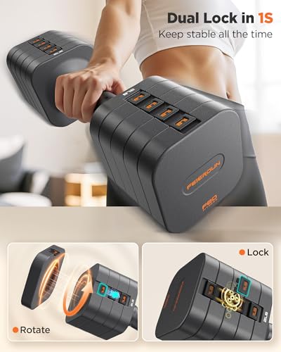 DB3 5-in-1 Adjustable Dumbbell Set, 6LB/10LB Pair Adjustable Weights for Women at Home, Dual Locking Stable Hand Weights with TPU Soft Handle, Home Gym, Rehab, Pilates, Yoga, Strength Training - view 3