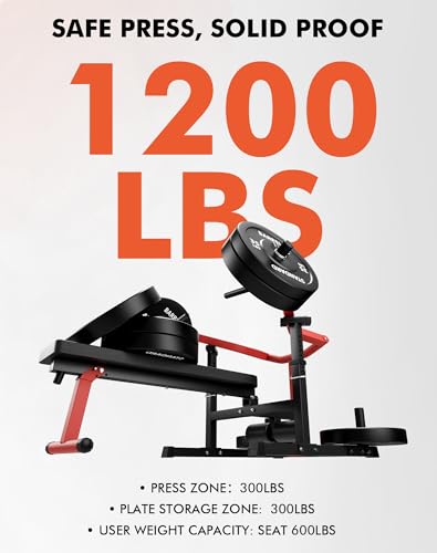 Chest Press Machine, Bench Press Machine with Independent Converging Arms, Adjustable Flat Incline Bench for Chest, AB Workouts, Shoulder Home Gym Equipment - view 5