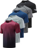 5 Pack Men's Active Quick Dry Crew Neck T Shirts