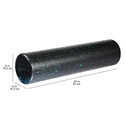 High Density Foam Roller for Exercise and Recovery, 24 Inches, Blue Speckled - view 5