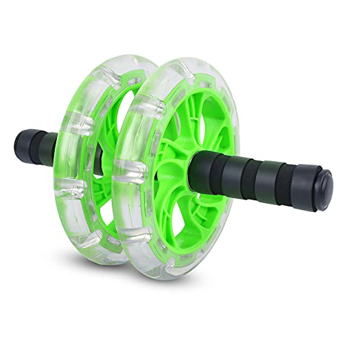 Fitness Roller with Bearing Abdominal Exerciser, Dual - Wheel Core Trainer with Pull Strap Set, Quiet ABS Wheels and Anti - Slip Foam Handles for Home Gym Waist Slimming - view 3