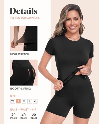 Two Piece Workout Sets for Women - Summer Outfits 2 Piece Short Gym Sets Casual Lounge Vacation Matching Clothing - view 3