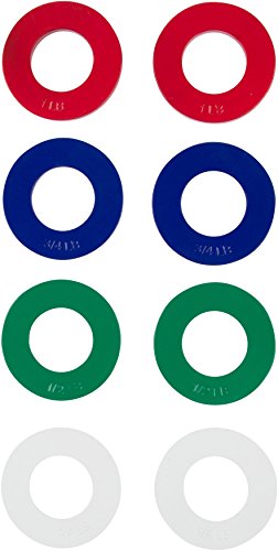 Fractional Weight Plates - 2 Each of 1/4, 1/2, 3/4, 1 lb. Total Set of 8
