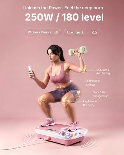 Vibration Plate Exercise Machine, Vibrating Plate Platform for Lymphatic Drainage, Muscle Activation, Full-Body Workout, Fitness Equipment for Strength Toning & Fat Loss - view 5