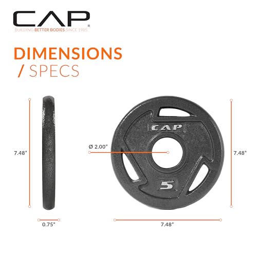 Olympic 2-Inch Weight Plates, Cast Iron & Rubber Coated - view 4