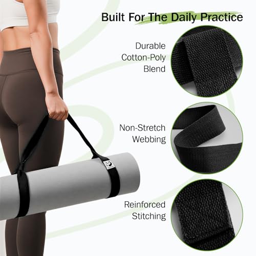 Yoga Mat Strap, Adjustable Soft Cotton Carrier - view 3