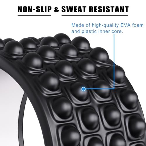 Back Roller Wheel,Back Stretcher,Back Cracker,Yoga Wheel, Foam Roller for Back Pain Relief and Posture Correction with Massage Ball - view 3