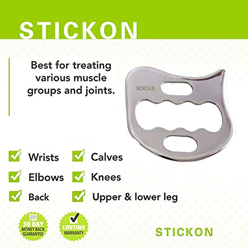 Stainless Steel Gua Sha Scraping Massage Tool IASTM Tools Great Soft Tissue Mobilization Tool (K Shape) - view 2