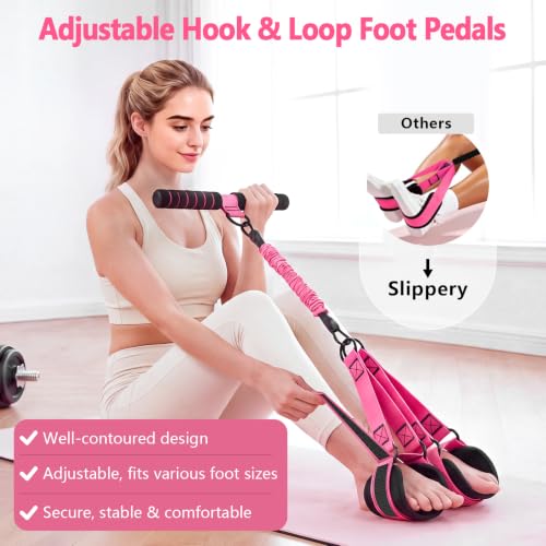 Pedal Resistance Band with Handle, Adjustable Multifunction Exercise Bands - view 4