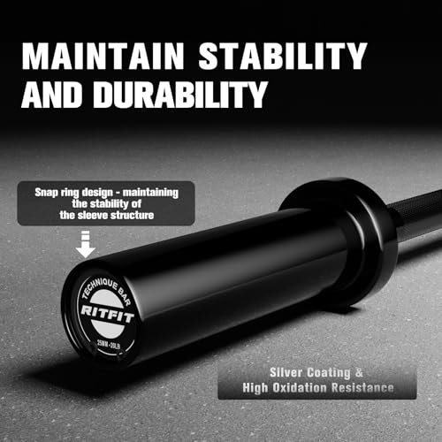 Olympic Barbell 4ft/6ft - 2 Inch Weight Bar for Strength Training, Weightlifting, Squat, Deadlift, Bench Press, Curl, Overhead Press - 350lbs/500lbs Capacity - view 4