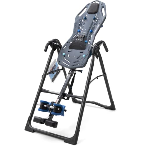 FitSpine X1 Inversion Table, Decompression Surface for Full-Body Stretch, Ergo Embrace Ankle Supports, Integrated Accessories, UL Safety Certified, Heavy-Duty 300 lb Capacity