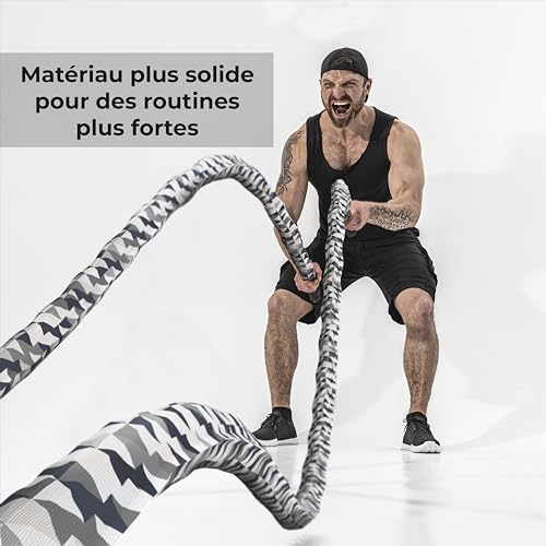 Battle Rope for CrossFit & Undulation Training - w/Anchor Kit for Gym Exercise - view 3